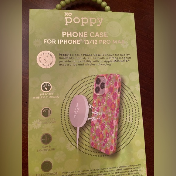NWT! Poppy phone case protector for iPhone 13/12 Pro Max. Colorful, fun design. - Picture 10 of 14